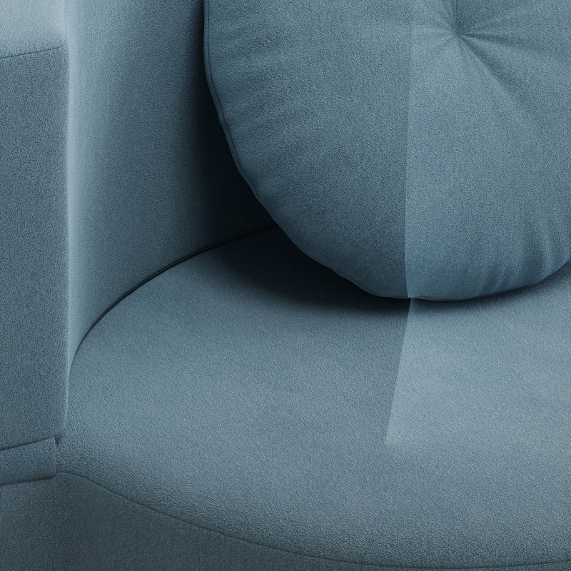 Canapé-lit convertible pliant de 78 po avec coussin, aucun assemblage requis, Bleu clair