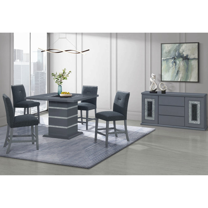 Tabourets de bar gris foncé, 1, Siège gris / cadre noir