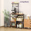 Armoire-bar Bakers Rack avec crochets et tablettes de rangement