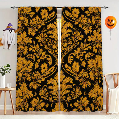 2 pièces rideaux en tissu doux à motif floral de printemps, campagne moderne à motif campagne française filtrant la lumière pour le salon, la chambre, la cuisine, la poche à tringle, la fenêtre, le décor, la maison, le mur