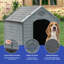 Niche pour chien en plastique avec évents et conception surélevée-1268960291-1268960296