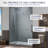 Lyon 60'' W 36'' D 75/96'' H Glue Up Solid Surface Shower Wall Panel Surround, Cuttable, 0.138-in thick-101590165