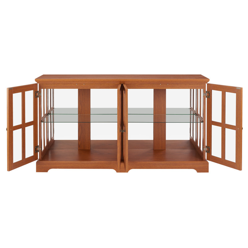 Vitrine à DEL avec tablettes réglables et portes grillagées