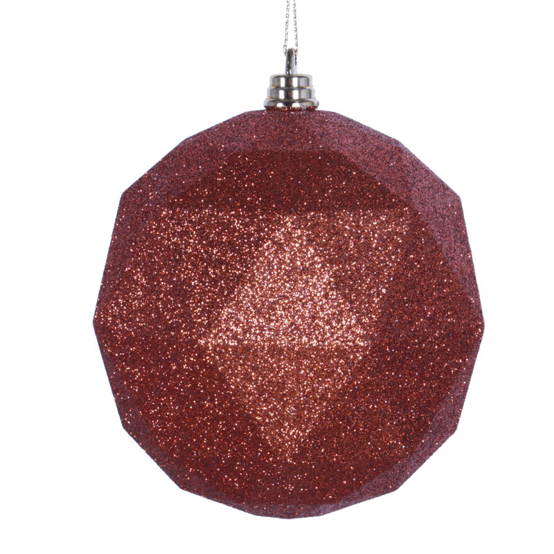 Ornement boule 8 po, Paillettes cuivrées