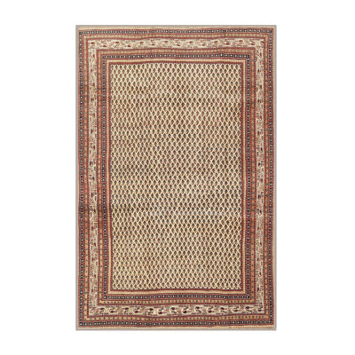 Tapis traditionnel rouge / beige