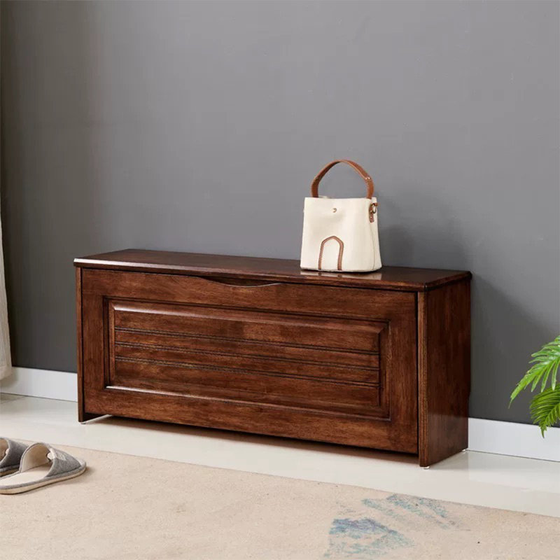 Banc de rangement Neo-Chinese, Brun, H 16,54 po x l 39,37 po x P 9,45 po