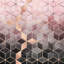 «Pink and Gray Cubes» par Elisabeth Fredriksson - reproduction d'art graphique sur toile tendue-22818678