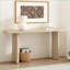 Table basse moderne en placage de pin minimaliste avec pieds géométriques, facile à assembler pour le salon et amp; Couloir