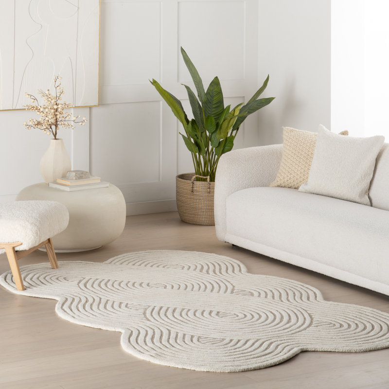  Aubreeanna Geometric Wool Area Rug, Rectangle 7'6" x 9'6"