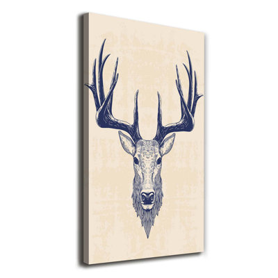 Deer's Head - Wrapped Canvas Print