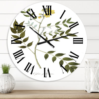 Vintage Botanicals XVIII - Horloge murale traditionnelle