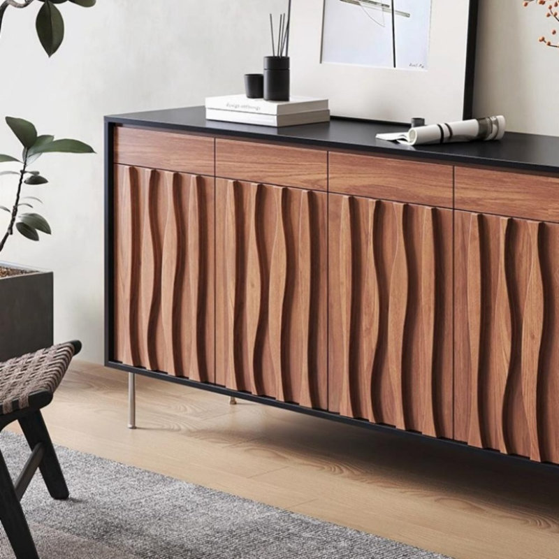 Buffet haut de gamme A, Noyer / noir