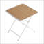 Table carrée pliante moderne pour l'intérieur et l'extérieur avec plateau en polypropylène durable et pieds en métal robustes