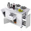 Îlot de cuisine roulant de style rétro avec rangement, armoire à poubelle inclinable et organisateur coulissant pour une organisation et une esthétique améliorées-1746612447