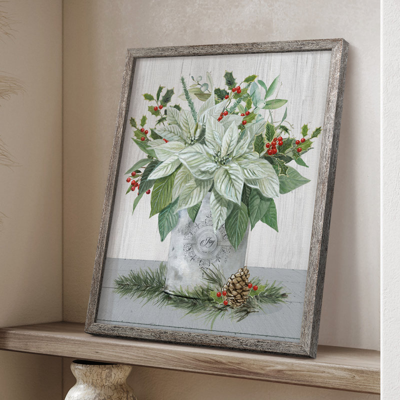 «Farmhouse Christmas Joy», reproduction encadrée - bois massif