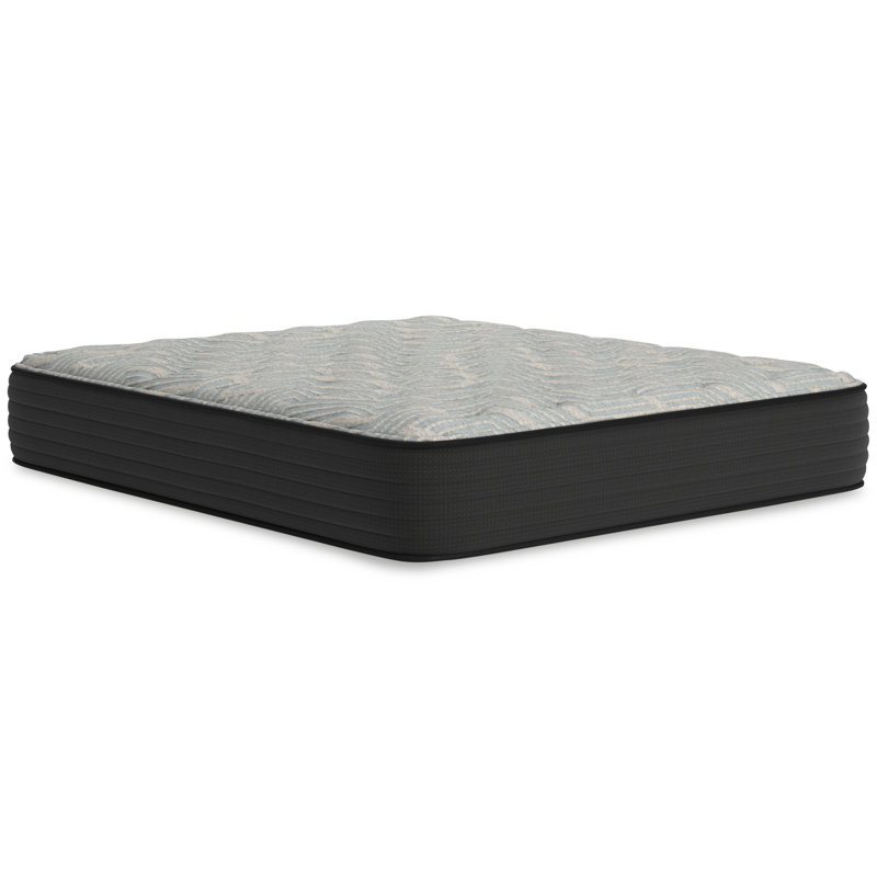 Queen Size Blue and Gray Gel Memory Foam Innerspring Mattress