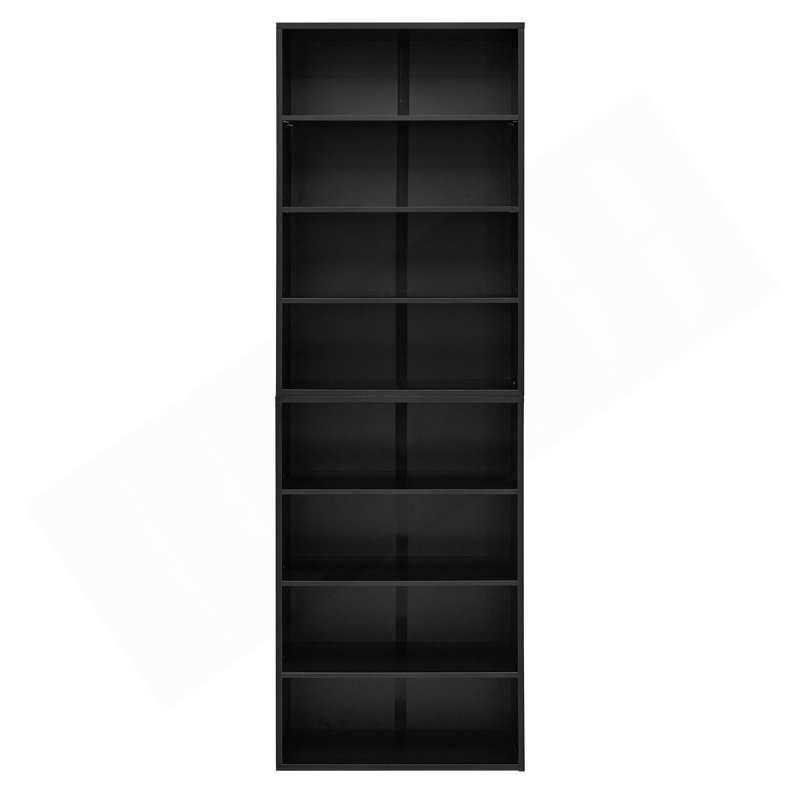 CD DVD Storage Cabinet, Bookcase, Adjustable Shelf 8-Layer Storage, Display Bookshelf, Home, Office, Multi-Functional Double-Layer Bookcase, Can Be Disassembled Into Two 4-Layer Storage Bookcases