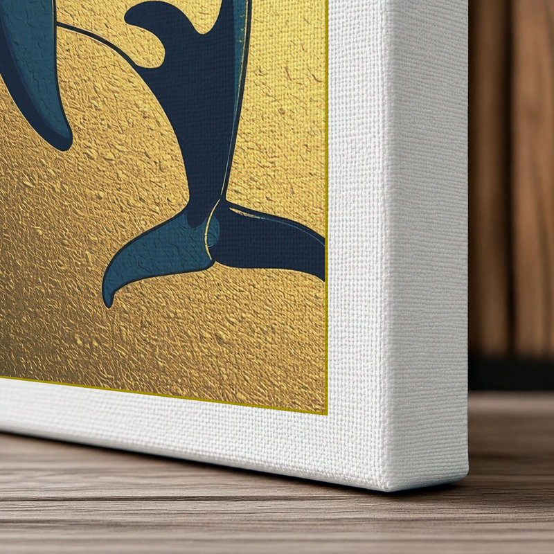 Breaching Orca Coastal - Wrapped Canvas, 30x20 - 76.2 x 50.8 cm, White Border