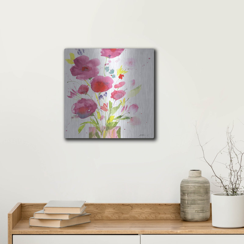 Mur de métal «Fushia Fusion» par Design Fabrikken, H 12 po x l 12 po