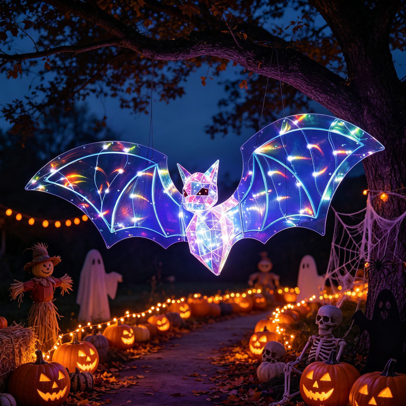 Décoration d'Halloween à chauve-souris suspendue