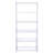 Modern 6-shelf Bookshelf In White And - Stylish Storage Choice Versatile Home Decor