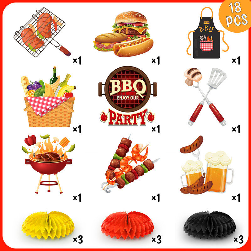 BBQ Party Supplies, Summer BBQ Centerpieces