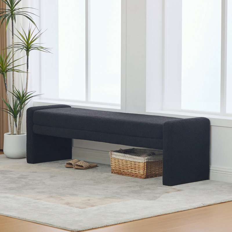 Banc rembourré Modern, Black, Black