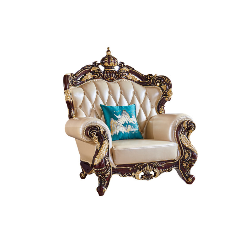 Fauteuil en cuir de vache American