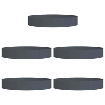 Garden Planters 5 Pcs 20 Cm Steel