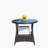 Outdoor Patio Furniture 1 Round Coffee Table With Clear Tempered Glass