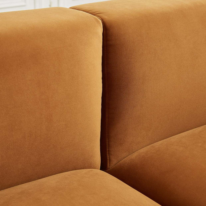 Orby  Velvet Sectional Sofa Left Facing