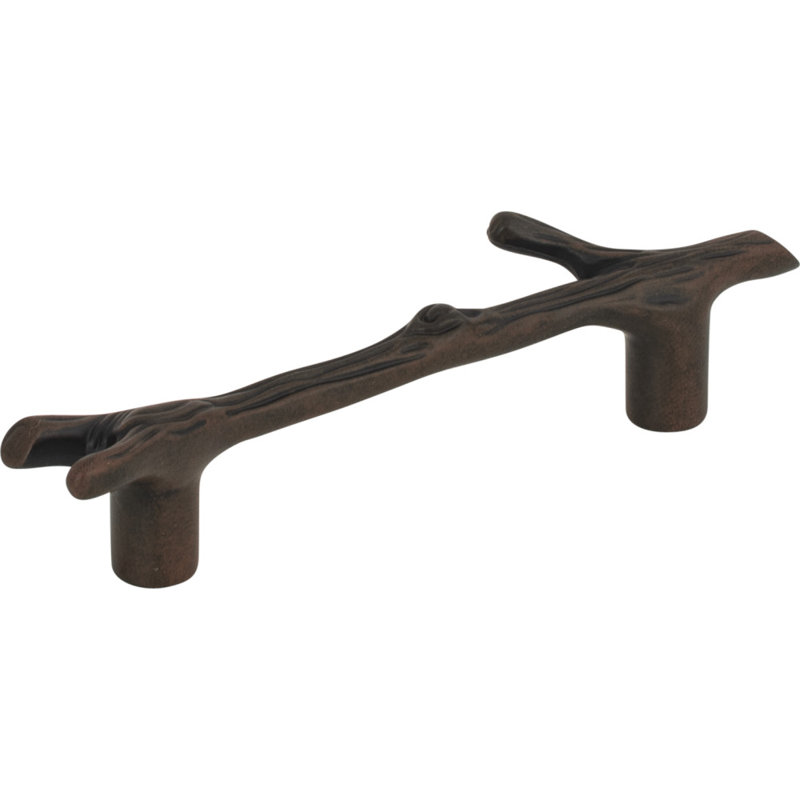 Rustic Rust Designer Twig Bar Pull with Mounting Hardware