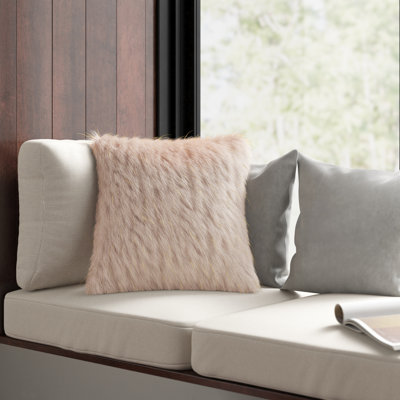 METALLIC FUR Square 45" Cushion Cover