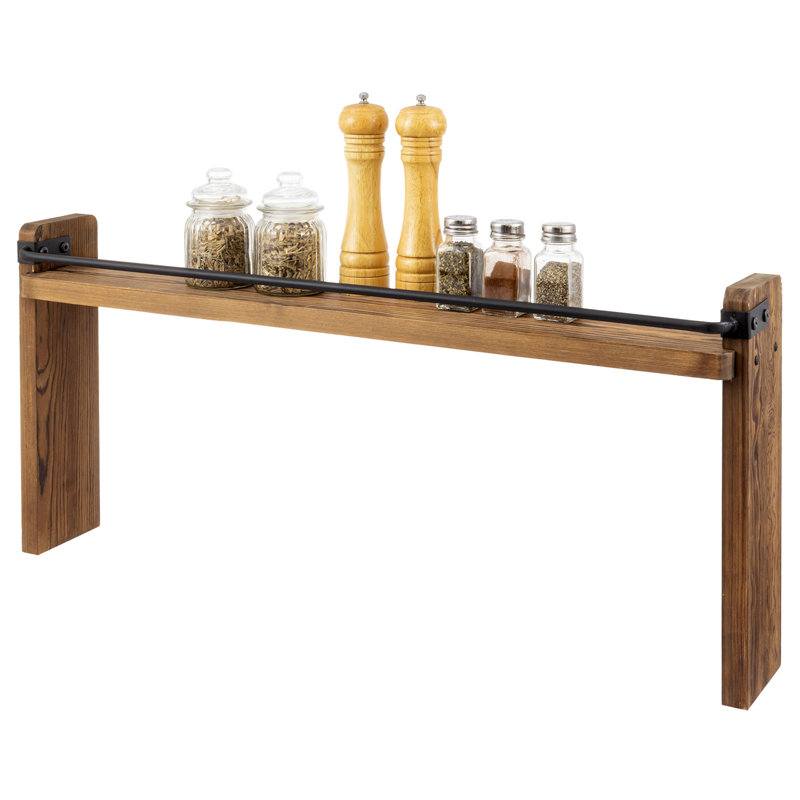 Freestanding Wood Spice Rack