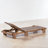 Outdoor Chaise Lounge Set Of 2, 3-Position Adjustable Backrest, Solid Wood, Clean Linear Frame, Contemporary, Patio-26657835