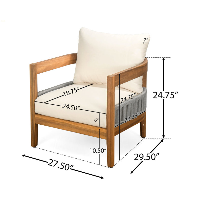 Fauteuil club d'extérieur et table d'appoint en travertin en béton