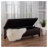 Ottoman Bench With Storage, Dark Brown PU Surface, Rubber Wood Legs, 300 Lbs Capacity-468486743