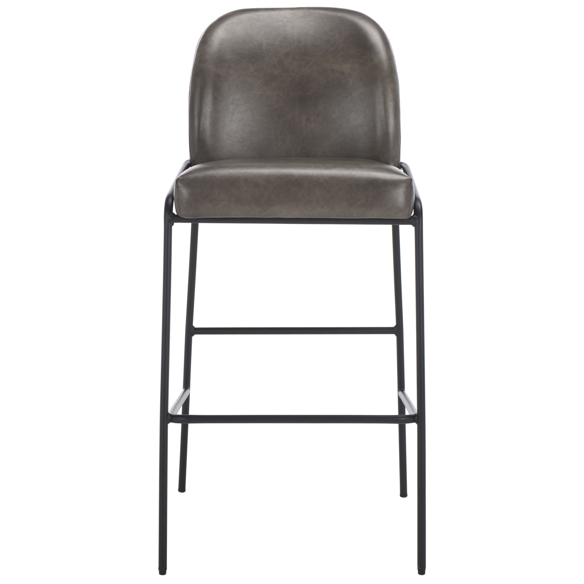 Barrington Vegan Leather Bar & Counter Stool, Bar Stool (30" Seat Height), Gray
