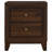 Anza Walnut 2-Drawer Nightstand Bedside Table