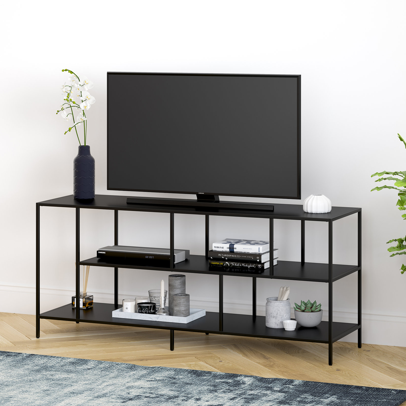 Level 55'' Media Console, Blackened Bronze