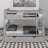 Full Over Full Bunk Bed With Twin Size Trundle And Ladder-2076692453