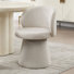 Chaise de salle à manger pivotante rembourrée avec dossier (ensemble de 4)