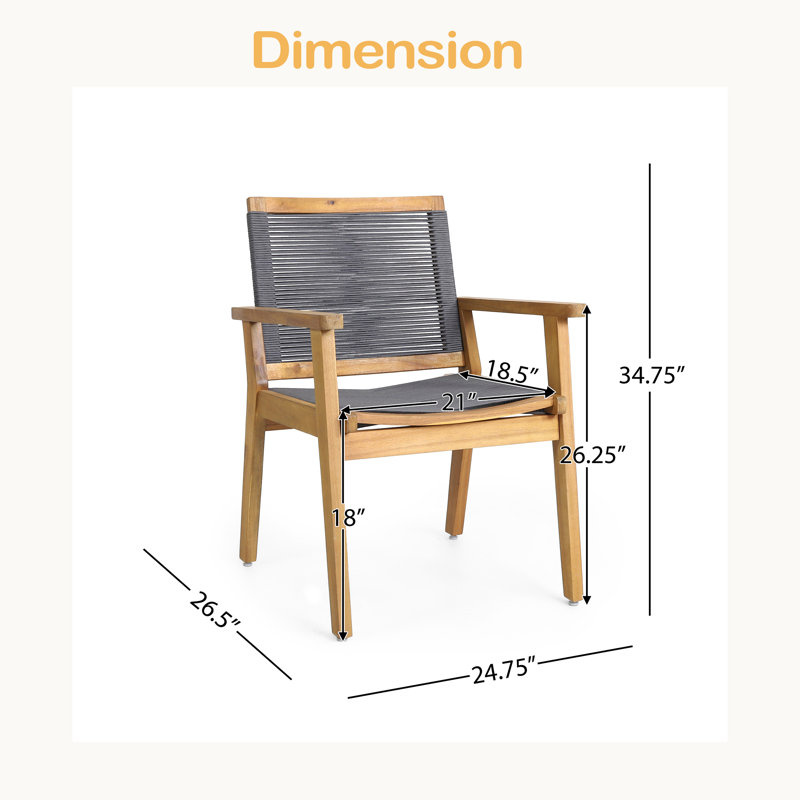 Chaise de salle à manger (ensemble de 2), capacité de 400 lb