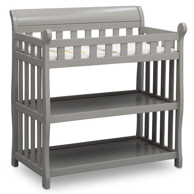 Haziel Changing Table with Pad, Gray