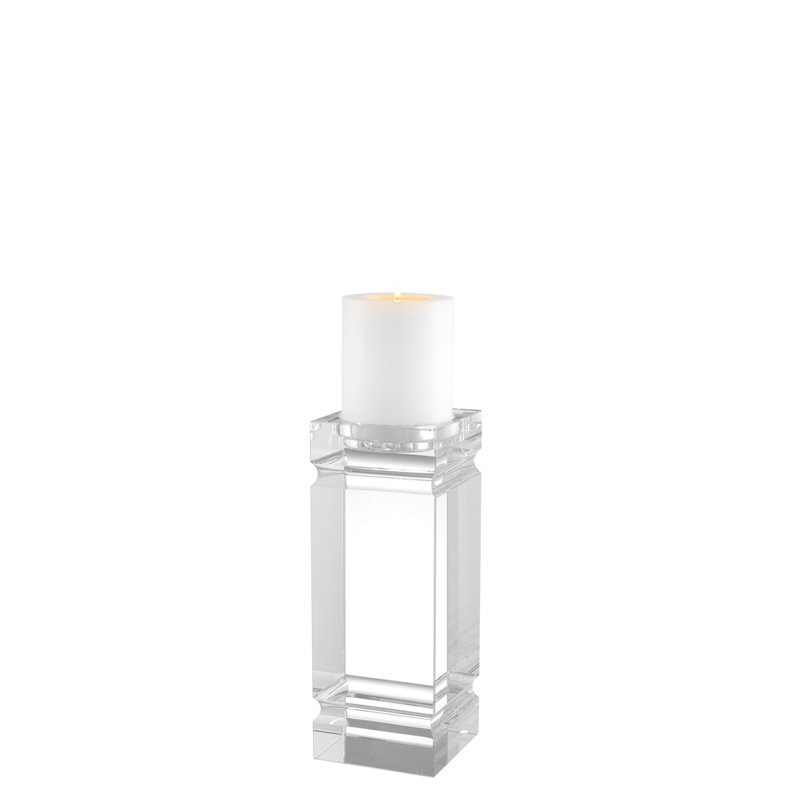 Tillary Crystal Tabletop Tealight Holder, 12.2 " H x 4.72" W x 4.72" D