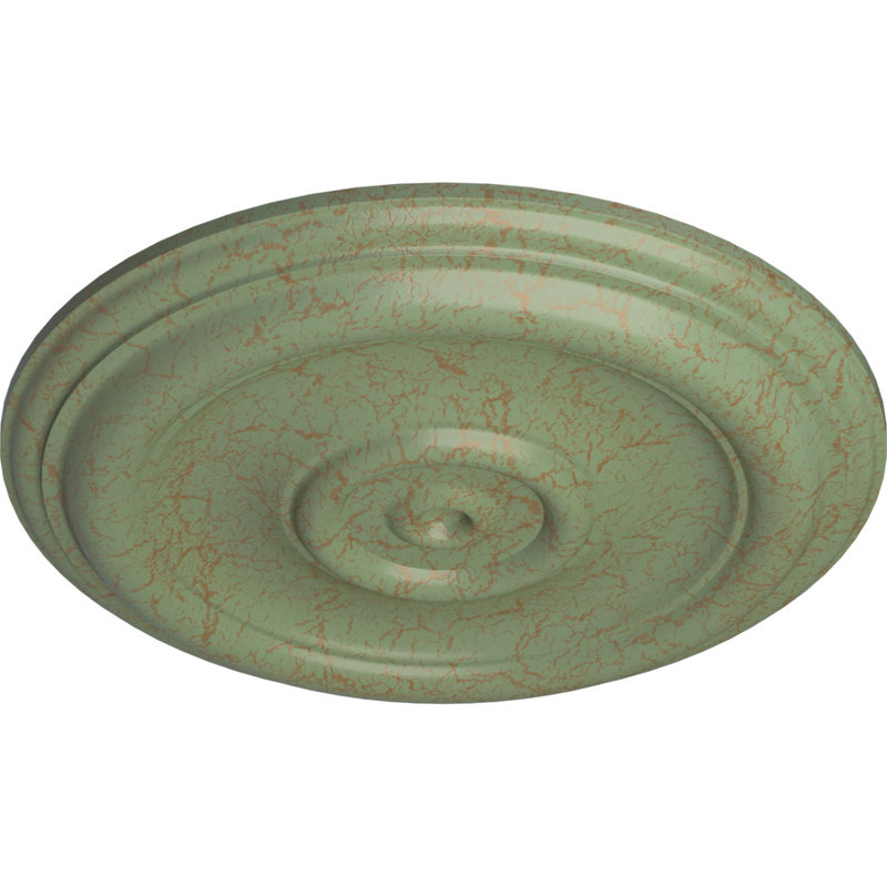 Traditional 12" H x 12" W x 1" D Ceiling Medallion, Cloud Burst Crackle