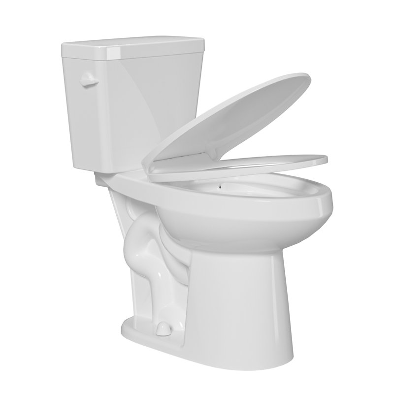 19" ADA Comfort Height Elongated Two-Piece Tall Toilet for Seniors, 1.28 GPF Tornado Single Flush, MAP 1000g