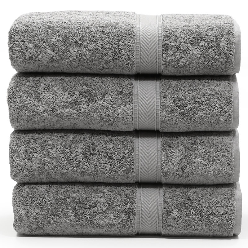 Sinemis Super Plush Bath Towel, Dark Gray