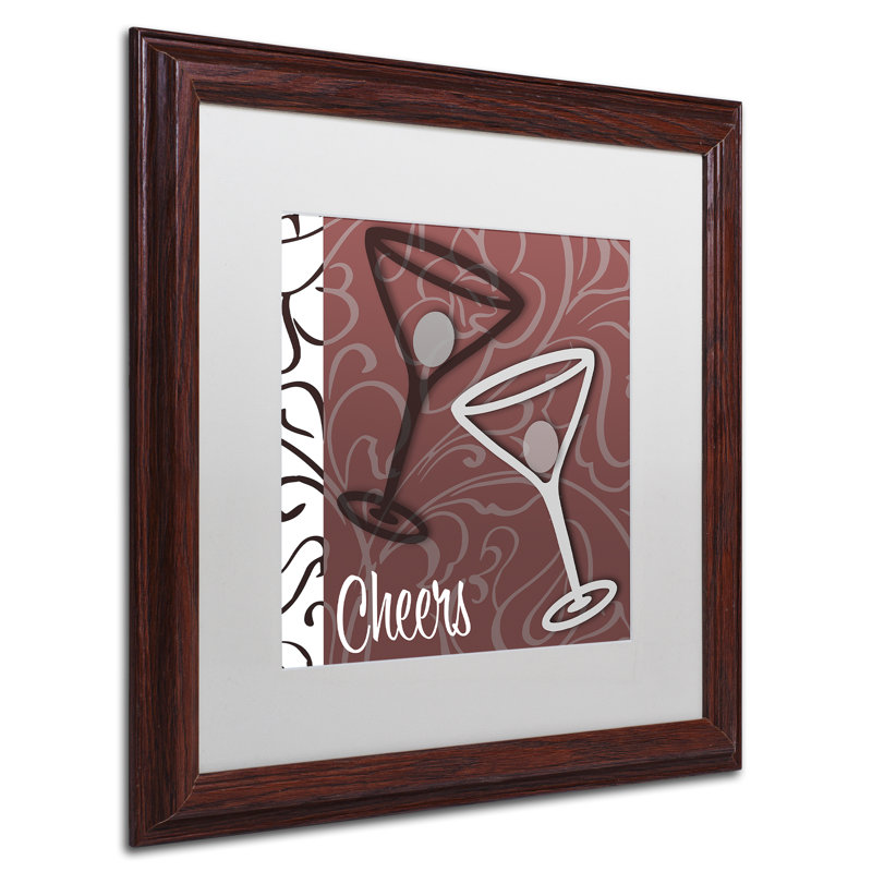 Jadaya «Cheers I», impression encadrée, Blanc, H 16 po x l 16 po x P 0,5 po