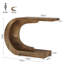 Console en forme de C, table d'entrée en bois de 43,31 pouces, brun-131537015